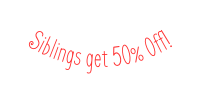 Siblings get 50 Off